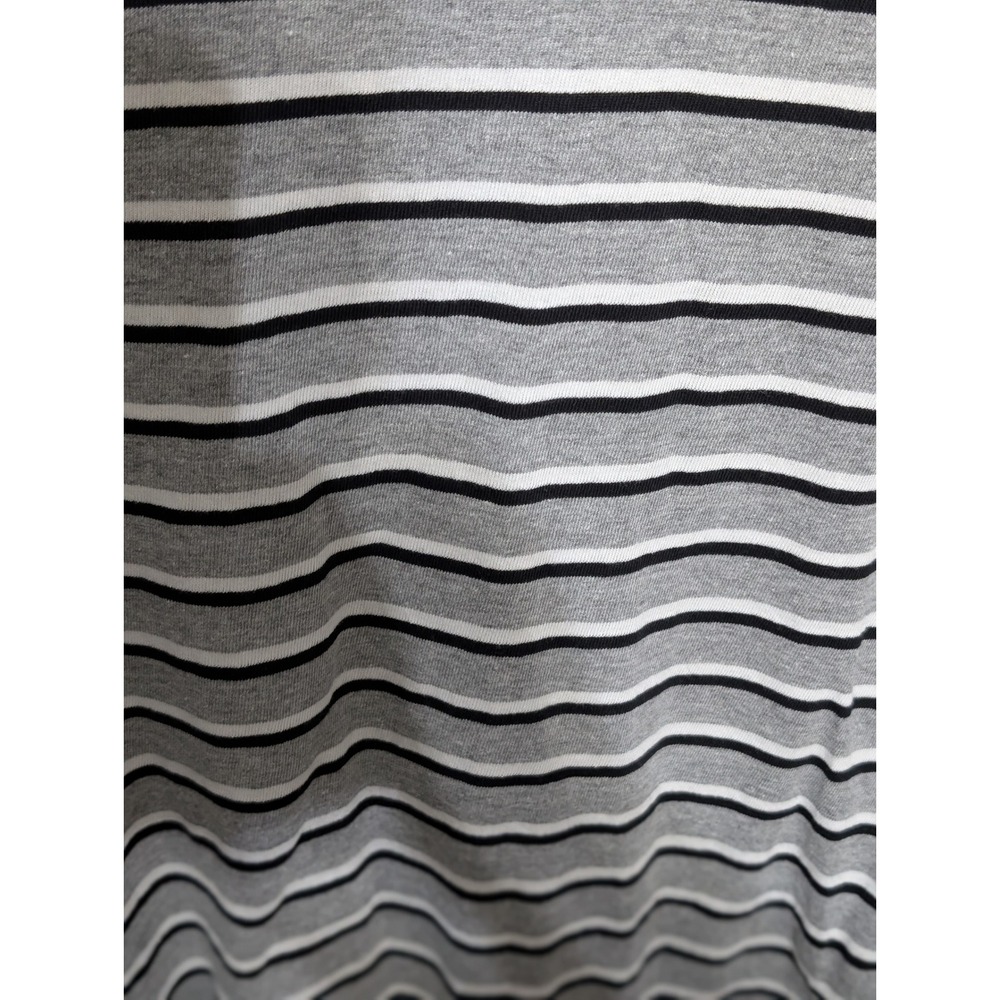 Mission Ridge Mens XL Striped Short Sleev Crew Neck T-Shirt Gray Black White New - Picture 2 of 4